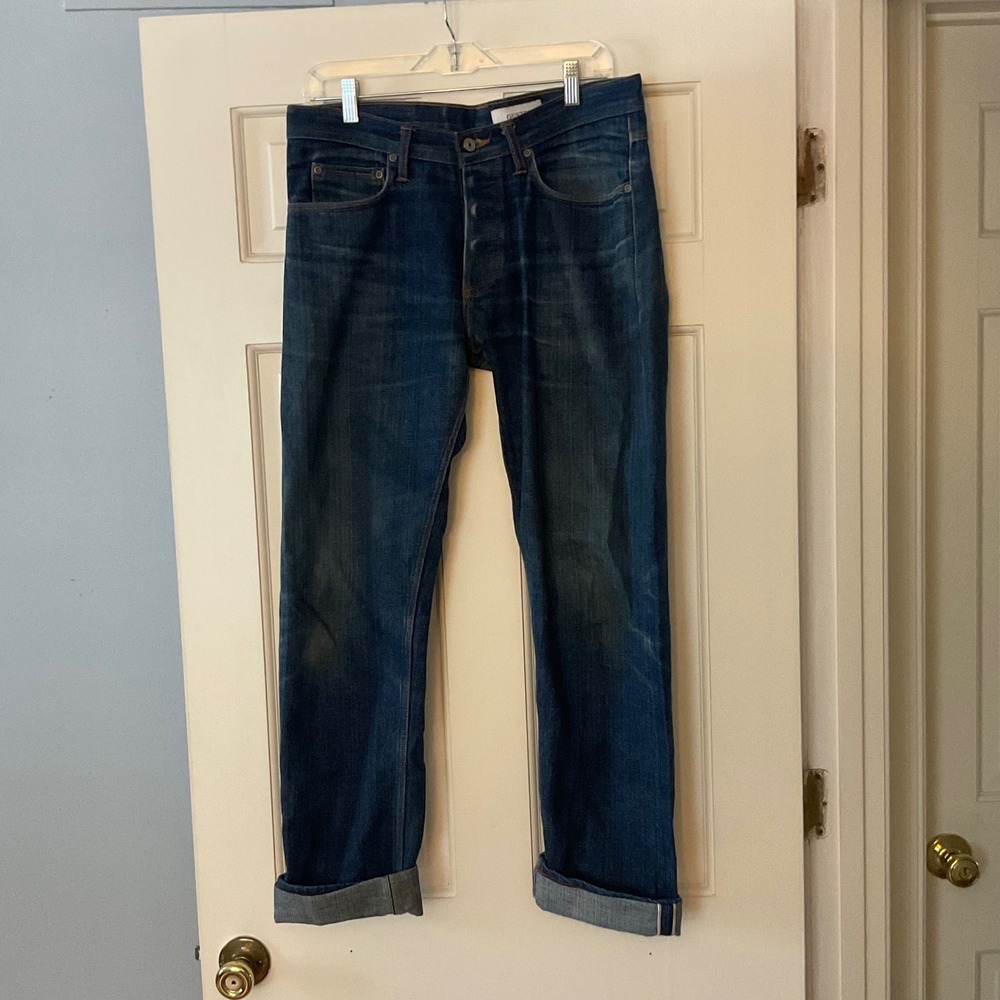 Gustin Slim Fit Selvedge Denim Jeans Blue Fits 31x32 Heritage Indigo Workwear
